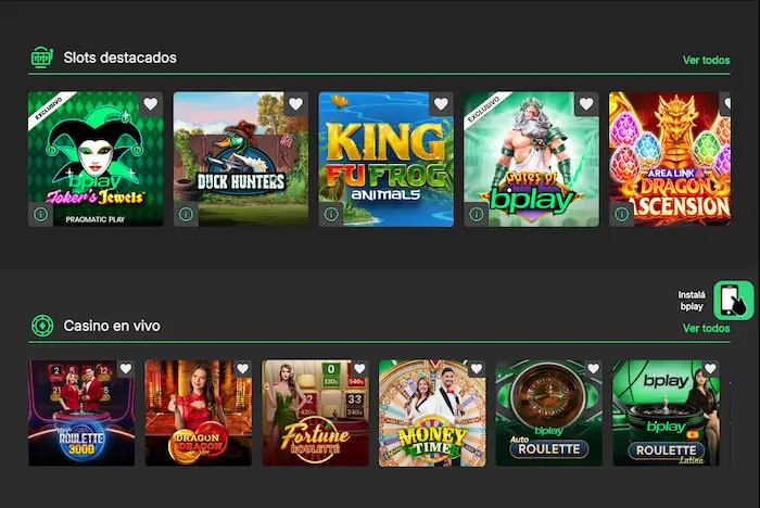 Bplay Casino Argentina games